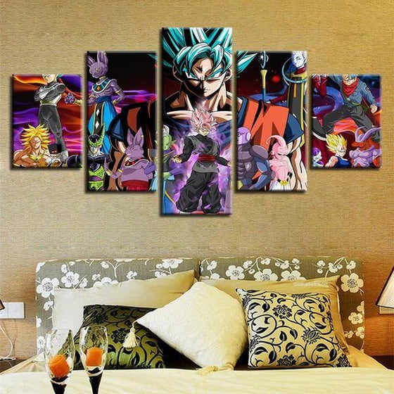 5 Piece Wall Art Anime Canvases