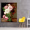 Bright Pink Flowers Wall Art Living Room- DIY Painting by Numbers Kit