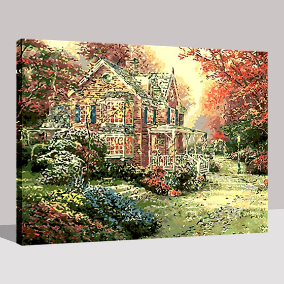 Autumn Country Cottage - DIY Painting by Numbers Kit