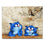 Two Blue Cats And Bird - DIY Painting by Numbers Kit
