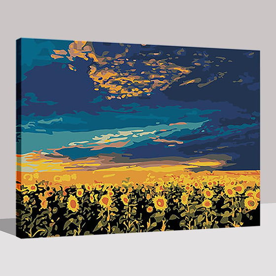 Sunflower Flower Field - DIY Painting by Numbers Kit