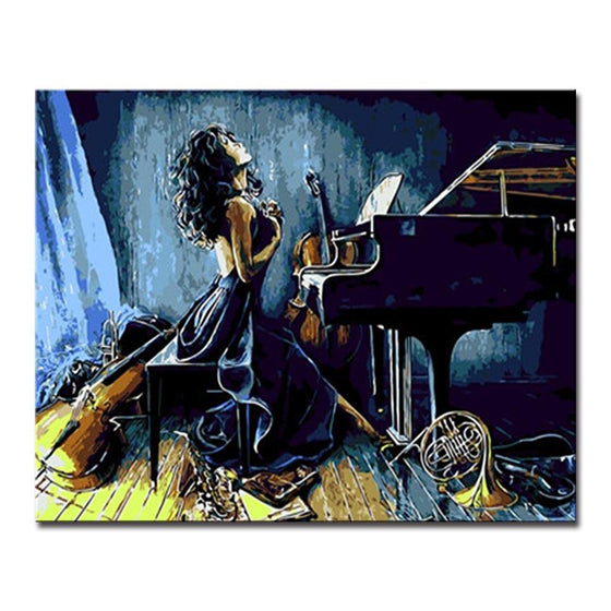Indulge In Music World Woman - DIY Painting by Numbers Kit