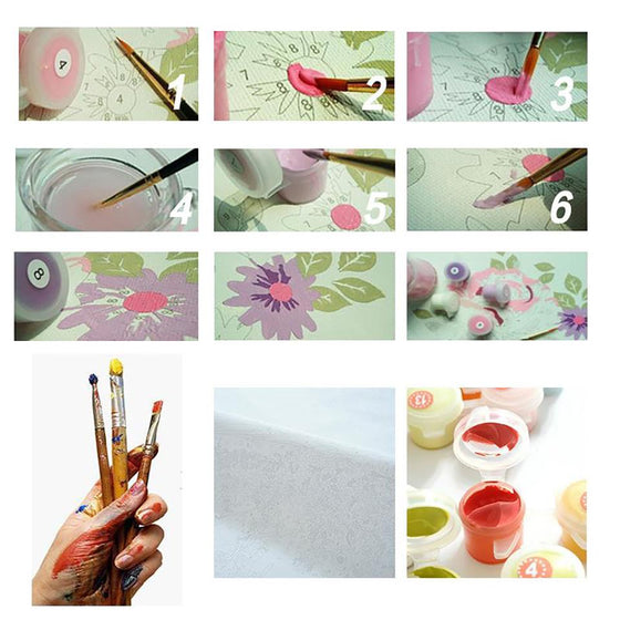 Pink Daisies - DIY Painting by Numbers Kit