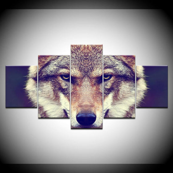 Animal Angry Wolf Pictures Canvas Wall Art