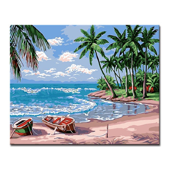 By The Shore Scenery - DIY Painting by Numbers Kit