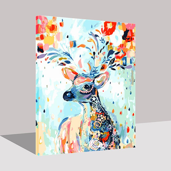 Colorful Dear With Beautiful Patterns - DIY Painting by Numbers Kit