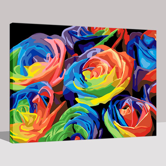 Colorful Flowers - DIY Painting by Numbers Kit