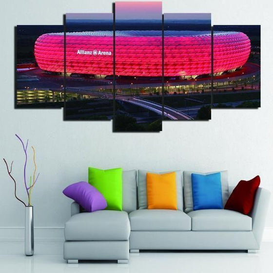 Allianz Arena Germany Canvas Wall Art Living Room
