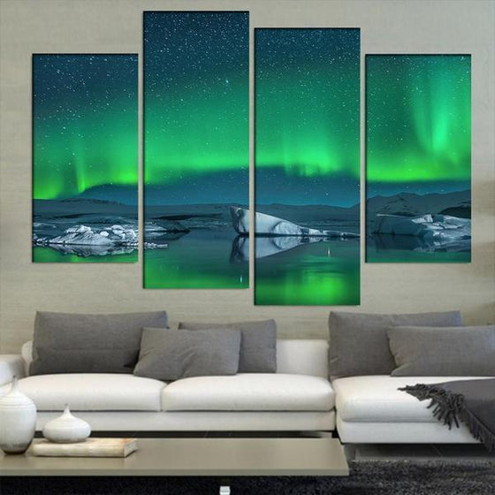 Aurora Borealis Canvas Wall Art Living Room
