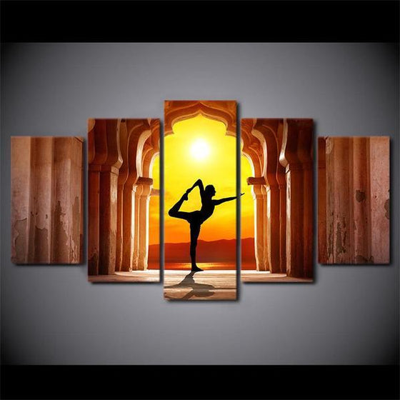 Basic Yoga Pose Wall Art Canvas