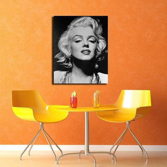 Black And White Marilyn Monroe Portrait Wall Art Decor