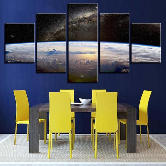 Blue Planet Earth Wall Art Dining Room