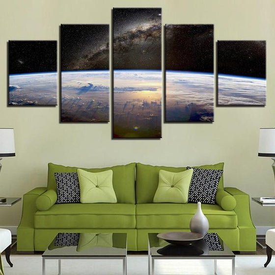 Blue Planet Earth Wall Art Living Room