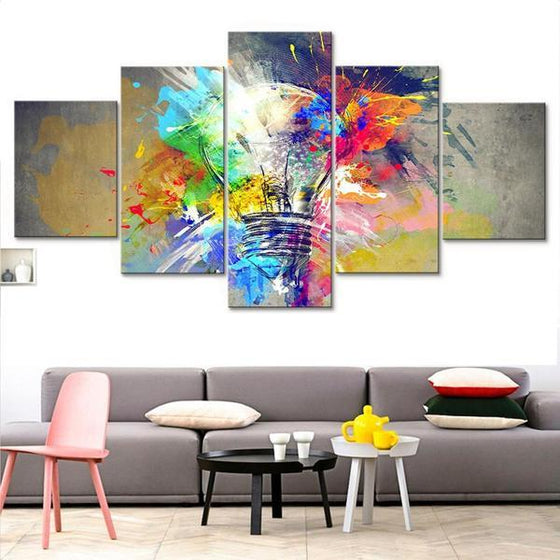 Bulb Abstract Wall Art Canvas