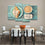 Coffee Cup & Croissant 4 Panels Canvas Wall Art Set