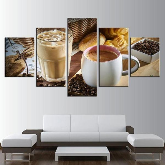Cold & Hot Coffee Canvas Wall Art Home Decor