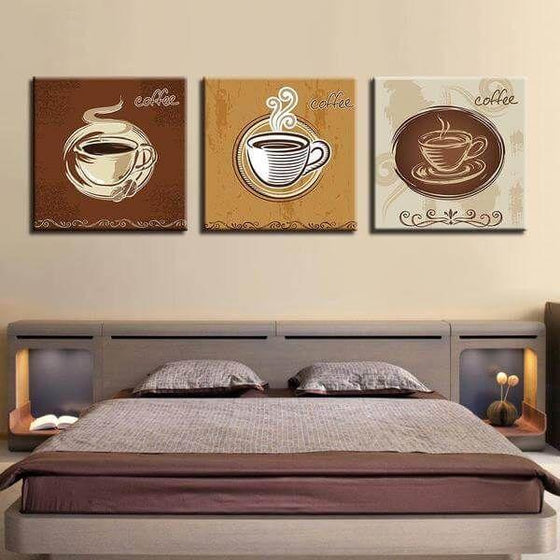 Coffee Cups For Restaurant Canvas Wall Art Bedroom