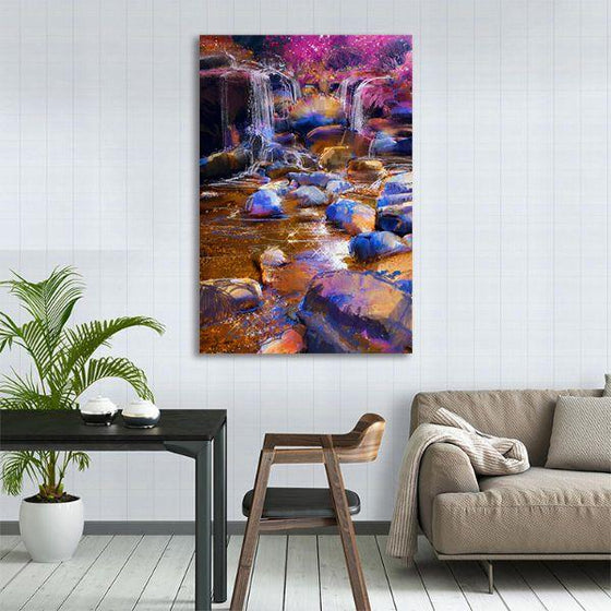 Colorful Water Fall Canvas Wall Art Decor
