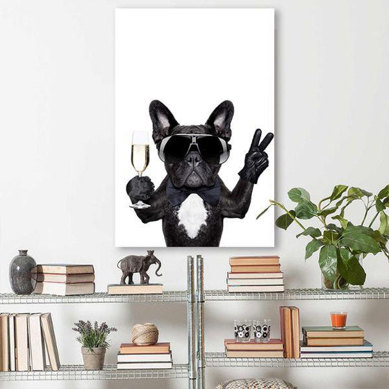 Cool French Bulldog Canvas Wall Art Nursery