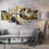 Creation Of Adam Cubism 5 Panels Canvas Wall Art Living Room