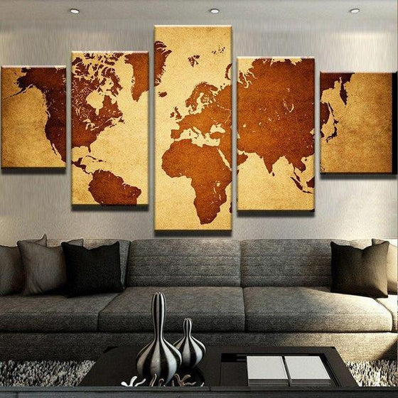 Extra Large World Map Wall Art Ideas