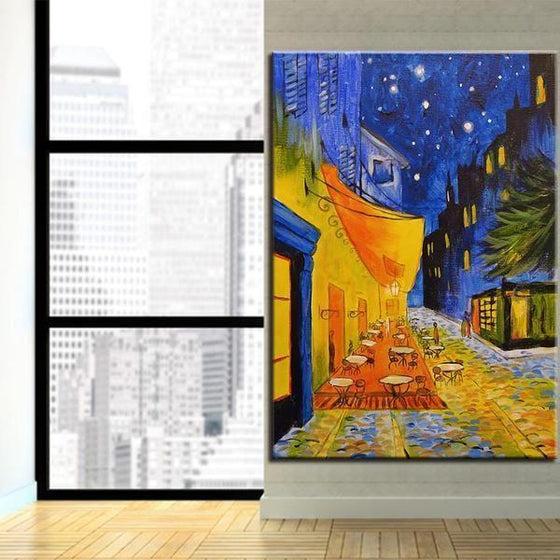 Cafe Terrace 1888 at Night by Vincent van Gogh Canvas Print Wall Art Ideas