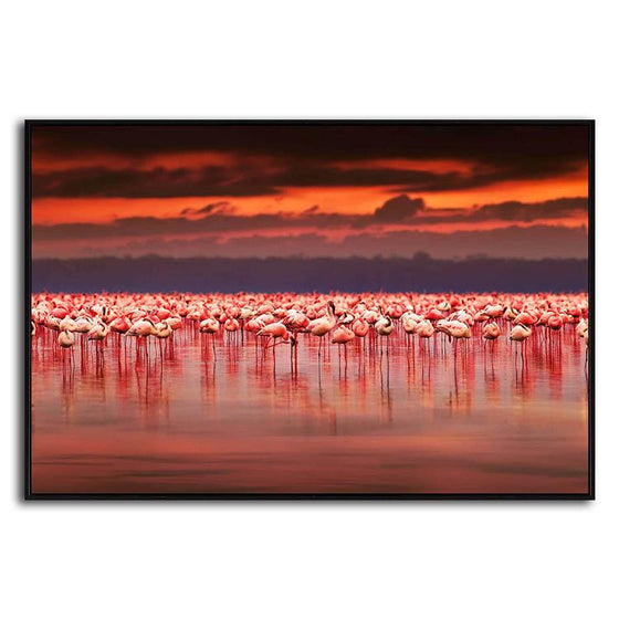 Pink Flamingos 1 Panel Canvas Art