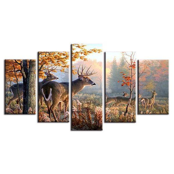 Forest Deer Canvas Wall Art