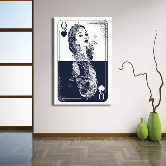 Gothic Queen Playing Card Canvas Wall Art Decor