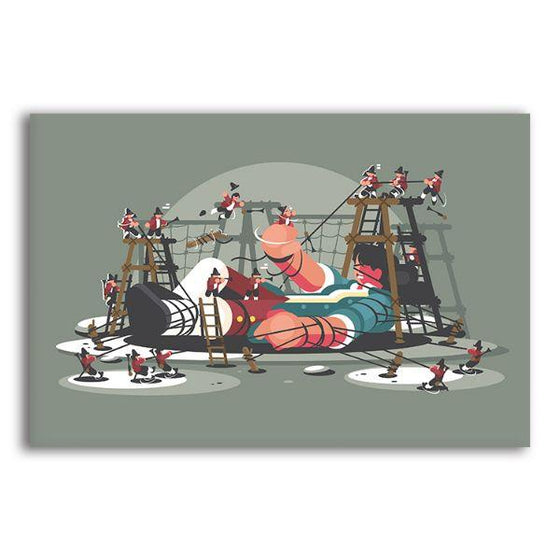 Gulliver Bound By Ropes Canvas Wall Art