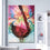 Hand Painted Abstract Glass of Red Wine Canvas Wall Art