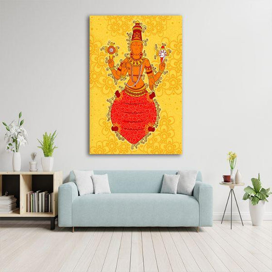 Indian God Kurma Canvas Wall Art Living Room