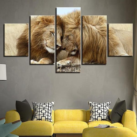 Lion And Lioness Wall Art Decor