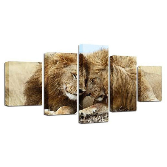 Lion And Lioness Wall Art Print