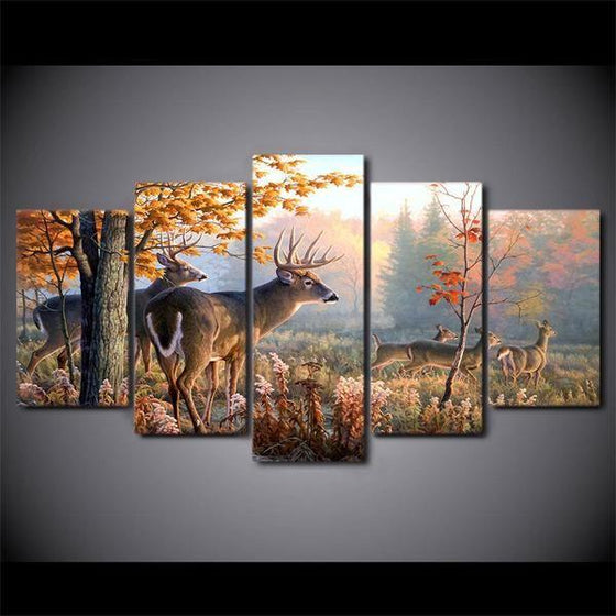 Metal Deer Wall Art Print