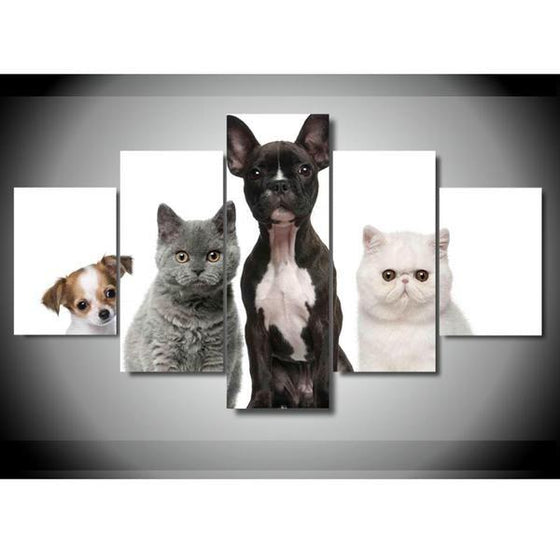Metal Dogs Wall Art Canvases