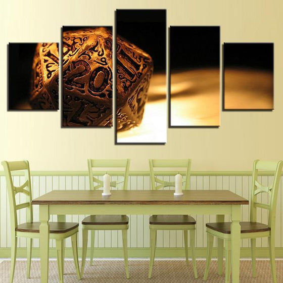 Polyhedral Dice Canvas Wall Art Dining Room