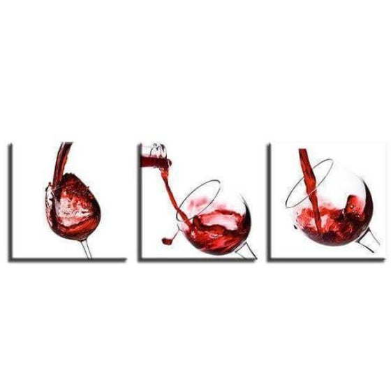 Bright Red Wine In Cordial Glass Canvas Wall Art Decor