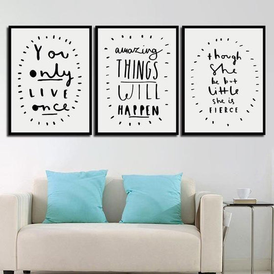 Quotes Wood Wall Art Canvas