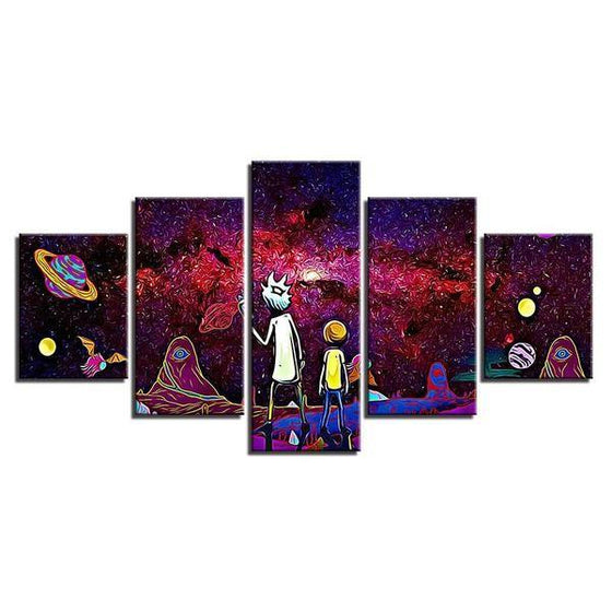 Rick & Morty Wall Art With Frames Decor