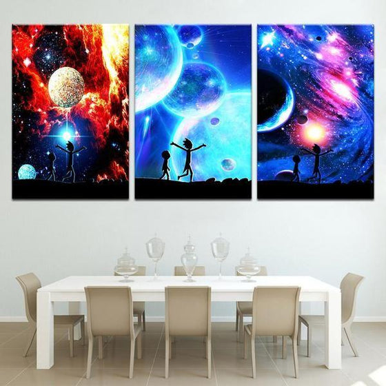 Rick And Morty Wall Art With Frames Canvas
