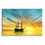 Sailing Ship & Sunrise 1 Panel Canvas Wall Art