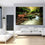 Sika Deer & Tropical Stream Canvas Wall Art Living Room