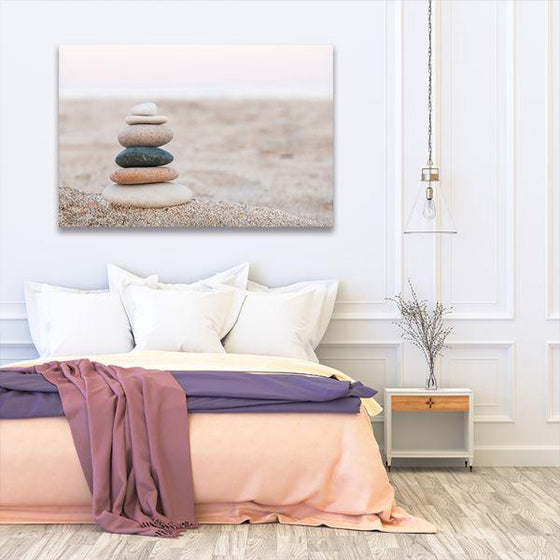 Stacked Stones Canvas Wall Art Bedroom