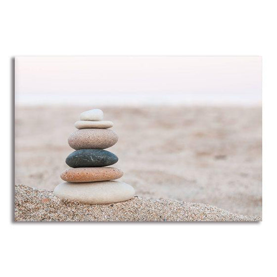 Stacked Stones Canvas Wall Art