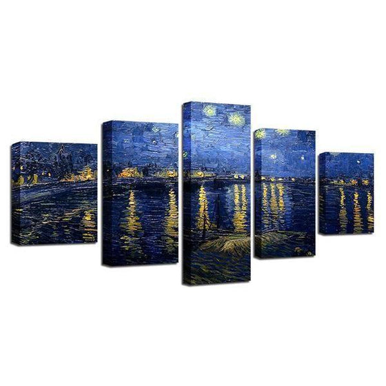 Starry Night Over The Rhone Wall Art Print