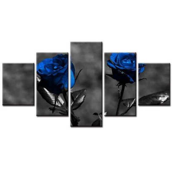 Stunning Blue Roses Wall Art