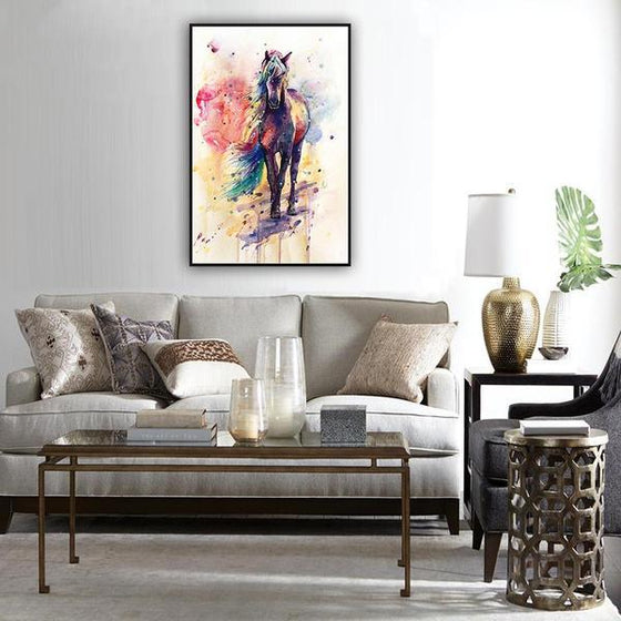 Stunning Colorful Horse Canvas Wall Art Living Room