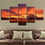 Sunrise & Trees Landscape Canvas Living Room Wall Art