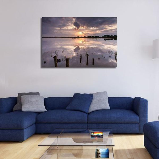 Tranquil Sea Sunset Wall Art Canvas